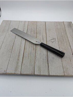 Androck Black Handle Icing Spreader #2 Dessert Spatula 11 1/4"